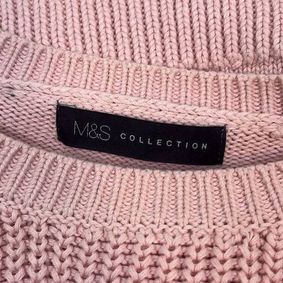 M&S Collection Light Pink Heavier Knit Pullover Sweater Size 8 (UK) - Picture 5 of 10